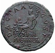 Dupondius - Trajan DACIA AVGVST PROVINCIA S C; Dacia, Rome, 112-114 reverse image