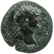 Dupondius - Trajan FELICITAS AVGVST S C; Felicitas obverse image