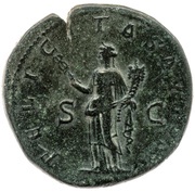 Dupondius - Trajan FELICITAS AVGVST S C; Felicitas, Rome, 112-114 reverse image