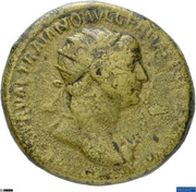 Dupondius - Trajan FORTVNAE REDVCI S C; Fortuna obverse image