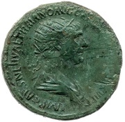 Dupondius - Trajan VIA TRAIANA; Via Trajana obverse image