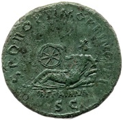 Dupondius - Trajan VIA TRAIANA; Via Trajana, Rome, 112-114 reverse image