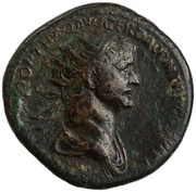 Dupondius - Trajan SENATVS POPVLVSQVE ROMANVS S C; Felicitas obverse image