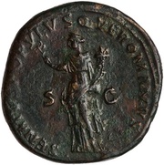 Dupondius - Trajan SENATVS POPVLVSQVE ROMANVS S C; Felicitas, Rome, 114-117 reverse image
