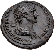 Dupondius - Trajan SENATVS POPVLVSQVE ROMANVS S C obverse image