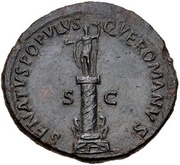 Dupondius - Trajan SENATVS POPVLVSQVE ROMANVS S C, Rome, 114-117 reverse image