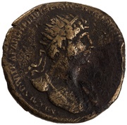 Dupondius - Hadrian PONT MAX TR POT COS FORT RED SC; Fortuna obverse image