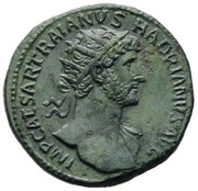 Dupondius - Hadrian PONT MAX TR POT COS DES III ANNONA AVG S C; Annona obverse image