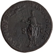 Dupondius - Hadrian PROVIDENTIA DEORVM, Rome, 119-120 reverse image