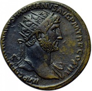 Dupondius - Hadrian SALVS PVBLICA S C; Salus obverse image