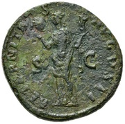 Dupondius - Hadrian AETERNITAS AVGVSTI S C; Aeternitas, Rome, 120-121 reverse image