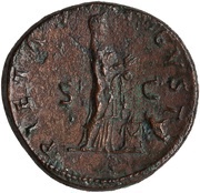 Dupondius - Hadrian PIETAS AVGVSTI S C; Pietas, Rome, 121 reverse image