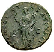 Dupondius - Hadrian FELICITAS AVGVSTI S C; Felicitas, Rome, 121-123 reverse image