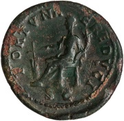Dupondius - Hadrian FORTVNAE REDVCI S C; Fortuna, Rome, 121-123 reverse image