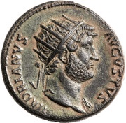 Dupondius - Hadrian COS IIIS C; Aequitas and Moneta obverse image