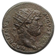Dupondius - Hadrian COS III S C; Salus obverse image
