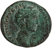 Dupondius - Faustina the Elder CONCORDIA AVG S C; Concordia obverse image