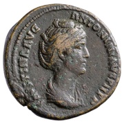 Dupondius - Faustina the Elder VENERI; Venus obverse image