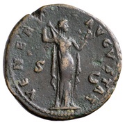 Dupondius - Faustina the Elder VENERI; Venus, Rome, 138-141 reverse image