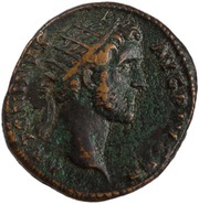 Dupondius - Antoninus Pius TR POT COS II PAX S C; Pax obverse image