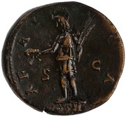 Dupondius - Antoninus Pius AFRICA COS II S C; Africa, Rome, 139 reverse image