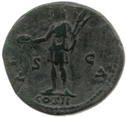 Dupondius - Antoninus Pius SICILIA COS II S C; Sicilia, Rome, 139 reverse image