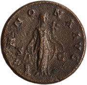 Dupondius - Antoninus Pius ANNONA AVG S C; Annona, Rome, 140-144 reverse image