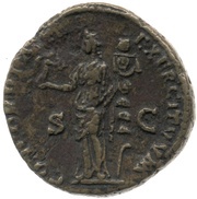 Dupondius - Antoninus Pius CONCORDIA EXERCITVVM S C; Concordia and Victory, Rome, 140-144 reverse image