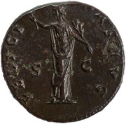 Dupondius - Antoninus Pius FELICITAS AVG S C; Felicitas, Rome, 140-144 reverse image