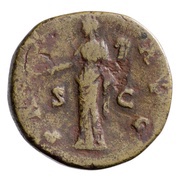 Dupondius - Antoninus Pius PAX AVG S C; Pax, Rome, 140-144 reverse image
