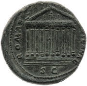 Dupondius - Antoninus Pius ROMAE AETERNAE S C, Rome, 140-144 reverse image