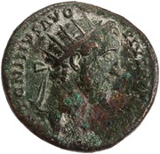 Dupondius - Antoninus Pius SALVS AVG S C; Salus obverse image