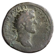 Dupondius - Antoninus Pius SALVS AVGVSTI S C; Salus obverse image