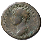 Dupondius - Antoninus Pius and Marcus Aurelius AVRELIVS CAESAR AVG PII F COS S C, Rome, 140-144 reverse image