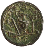 Dupondius - Marcus Aurelius PIETAS AVG S C, Rome, 140-144 reverse image