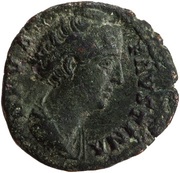 Dupondius - Faustina the Elder AETERNITAS S C; Juno obverse image