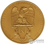 2000 Francs Napoleon Bonaparte; gold plated, Cameroon, 2021 reverse image