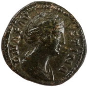Dupondius - Faustina the Elder AETERNITAS S C; Aeternitas obverse image