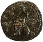 Dupondius - Faustina the Elder AETERNITAS S C; Aeternitas, Rome, 141 reverse image