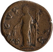 Dupondius - Faustina the Elder AVGVSTA S C; Ceres, Rome, 141 reverse image
