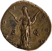 Dupondius - Faustina the Elder AVGVSTA S C; Ceres, Rome, 141 reverse image