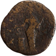 Dupondius - Faustina the Elder AVGVSTA S C; Vesta, Rome, 141 reverse image