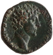 Dupondius - Marcus Aurelius and Faustina the Younger VOTA PVBLICA S C obverse image
