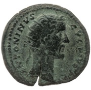 Dupondius - Antoninus Pius AEDE DIVI AVG REST COS IIII S C obverse image