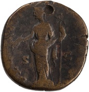 Dupondius - Antoninus Pius FELICITAS AVG S C; Felicitas, Rome, 145-161 reverse image