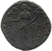 Dupondius - Antoninus Pius FORTVNA OBSEQVENS COS IIII S C; Fortuna, Rome, 145-161 reverse image
