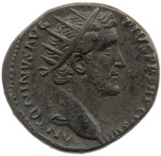 Dupondius - Antoninus Pius PIETAS AVG S C; Pietas obverse image
