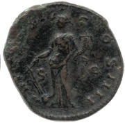 Dupondius - Antoninus Pius TR POT COS IIII S C; Fortuna, Rome, 145-161 reverse image