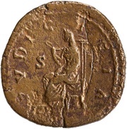 Dupondius - Faustina the Younger PVDICITIA S C; Pudicitia, Rome, 145-161 reverse image