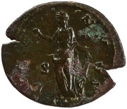 Dupondius - Faustina the Younger VENVS S C; Venus, Rome, 145-161 reverse image